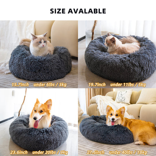 Lit pour  pour chats & chien lavable et moelleux anti-anxiété